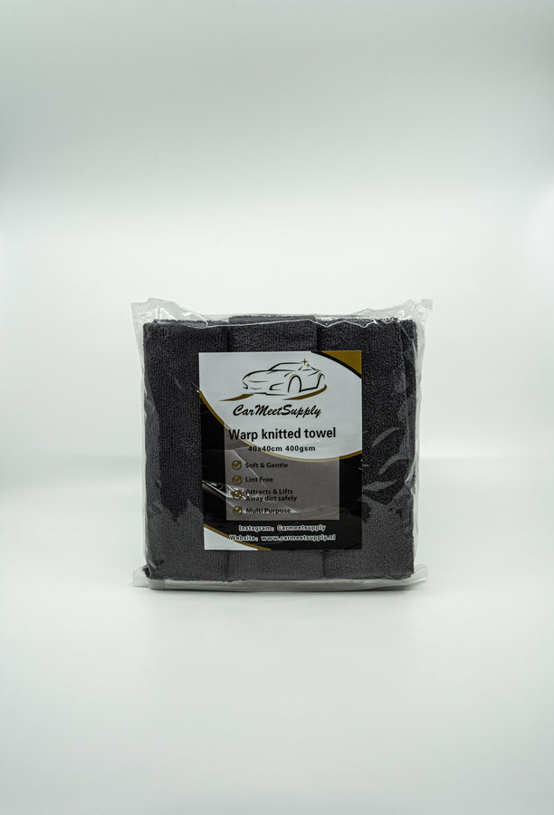 CMS Warpknitted Towel 400 GSM 3pack - Grey - CarMeetSupply